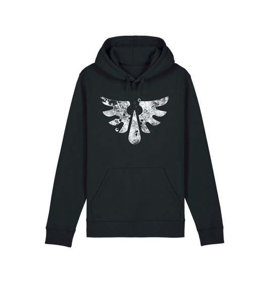 Black Printed Hoody Front