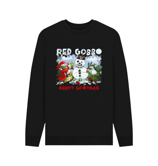Black Red Gobbo Merry Grotmas Xmas Sweatshirt