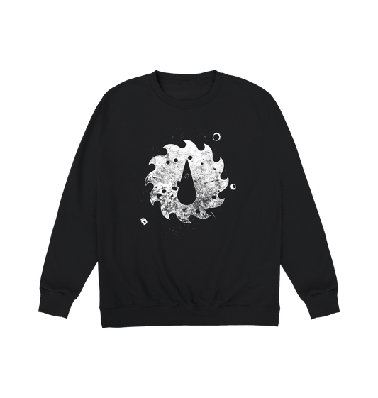 Deep Black Printed Sweater