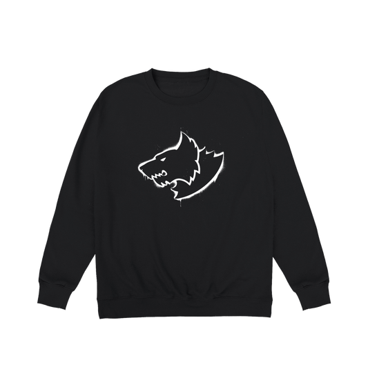 Deep Black Printed Sweater