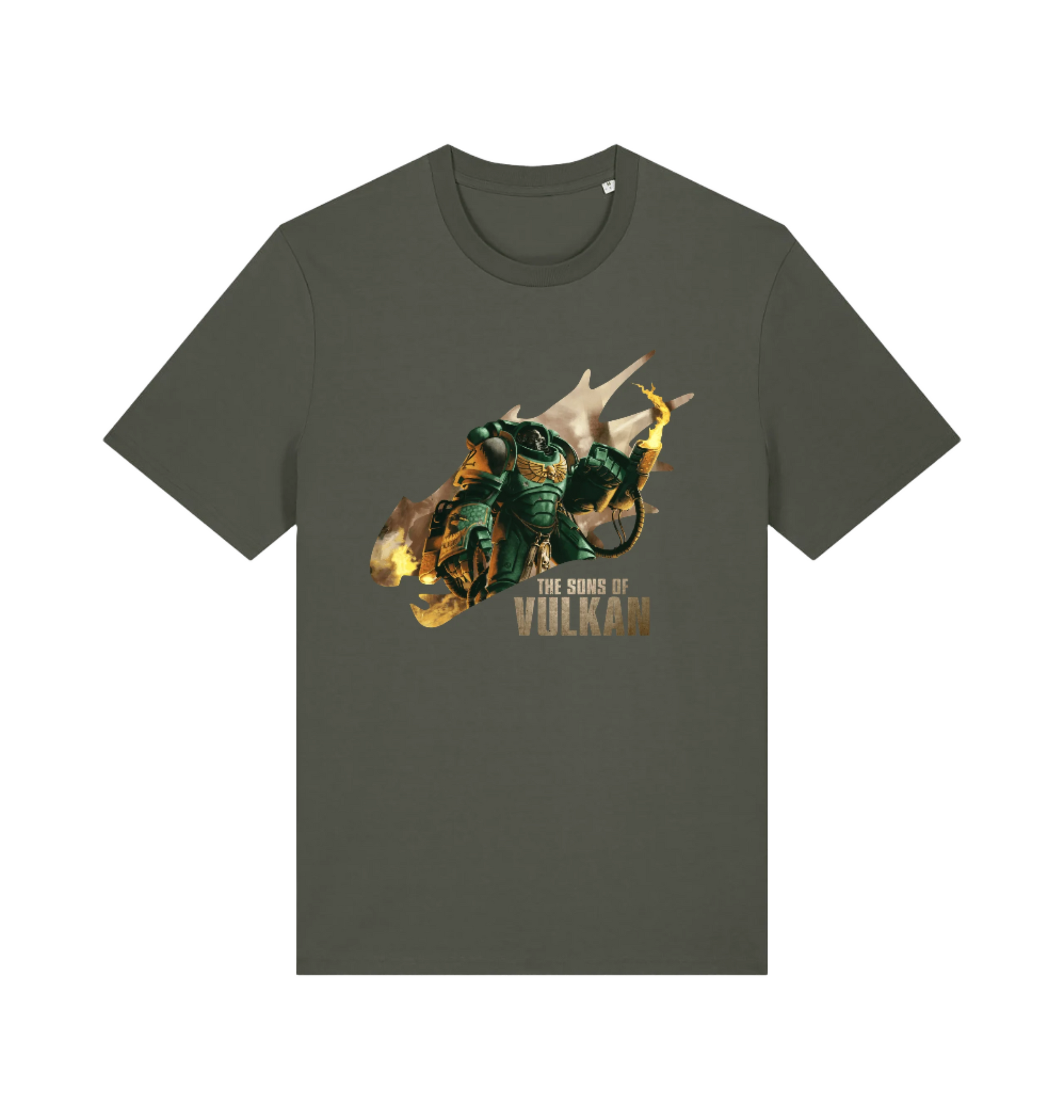 Khaki Premium Salamanders 'Sons of Vulkan' T Shirt