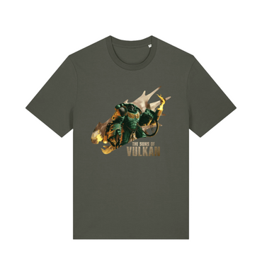 Khaki Premium Salamanders 'Sons of Vulkan' T Shirt