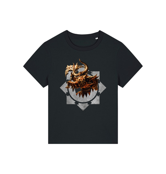 Black Printed T-shirt Front