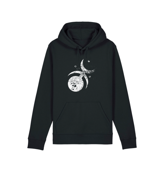Black Printed Hoody Front