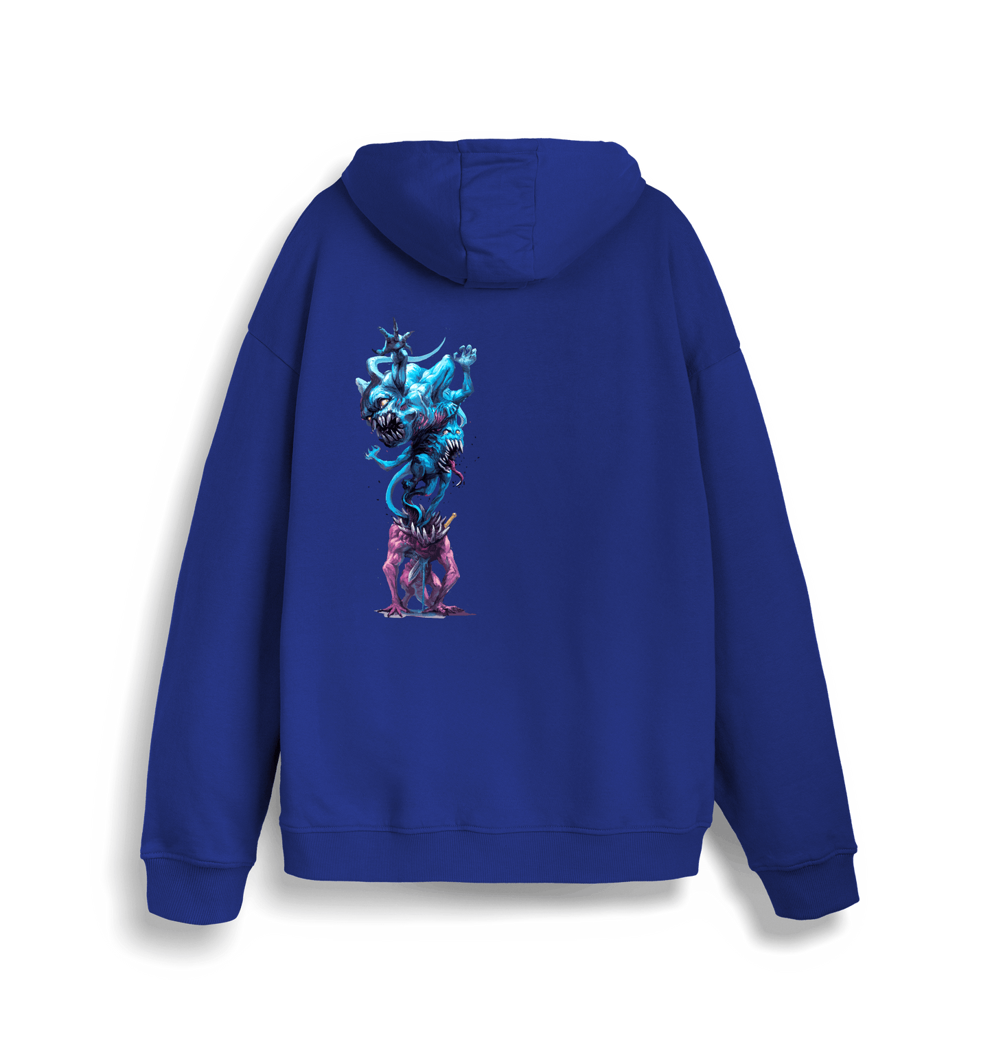 Worker Blue Printed Sweater Back