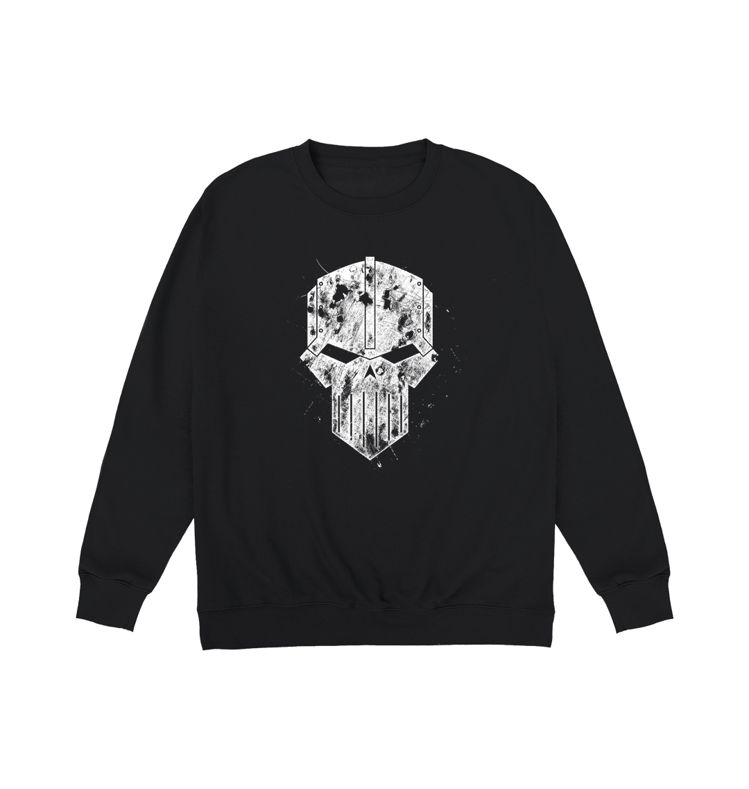 Deep Black Printed Sweater Front