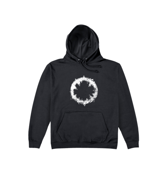 Deep Black Printed Hoody