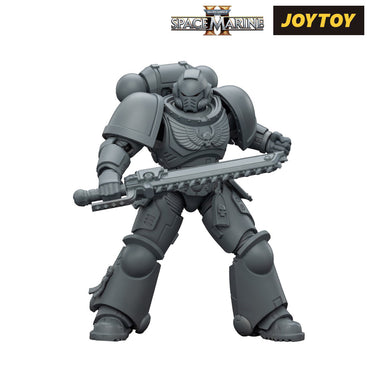 JoyToy Warhammer 40,000: Space Marine 2, Space Marines Intercessor, Armouring Hall Edition (1/18 Scale)