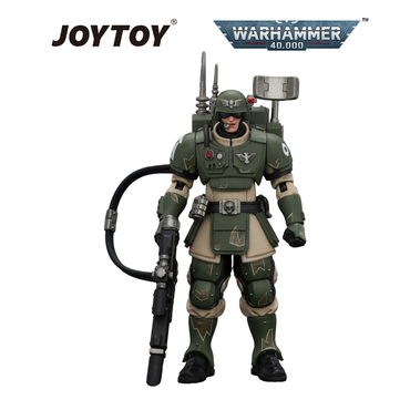 JOYTOY Warhammer 40,000 - Astra Militarum Kasrkin 3 with Hot-shot Lasgun and Vox-caster (1/18 Scale) Preorder