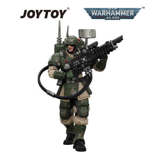 JOYTOY Warhammer 40,000 - Astra Militarum Kasrkin 3 with Hot-shot Lasgun and Vox-caster (1/18 Scale) Preorder