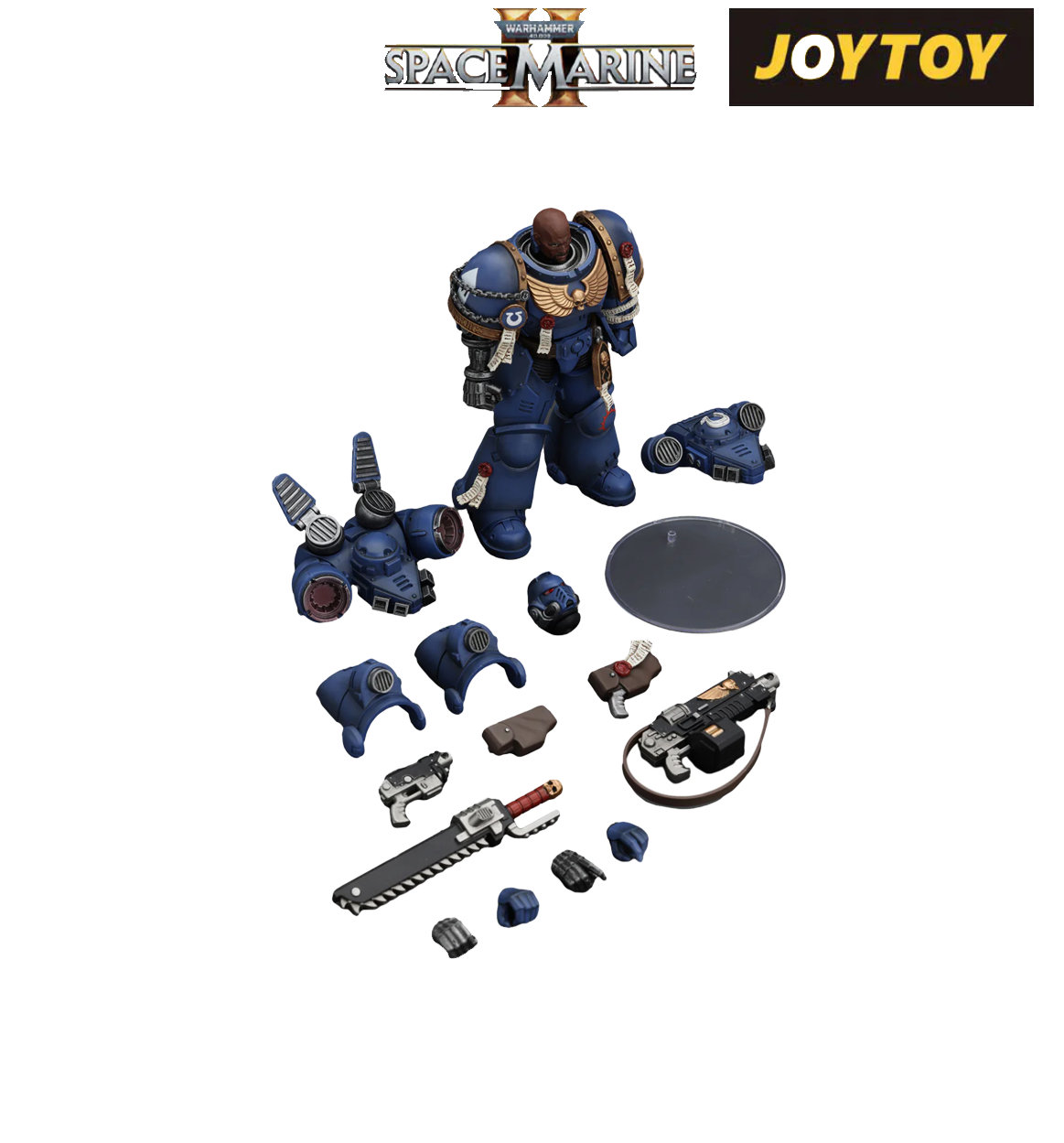 JoyToy Warhammer 40,000: Space Marine 2 Action Figure - Brother Chairon (1/18 Scale)