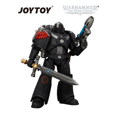 JOYTOY Warhammer The Horus Heresy - Dark Angels, MKVI Tactical Sergeant with Power Sword and Plasma Pistol (1/18 Scale) Preorder