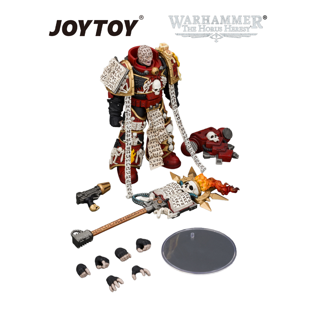 JOYTOY Warhammer The Horus Heresy - Word Bearers, Erebus, the Dark Apostle with Crux Malifica and Plasma Pistol (1/18 Scale) Preorder