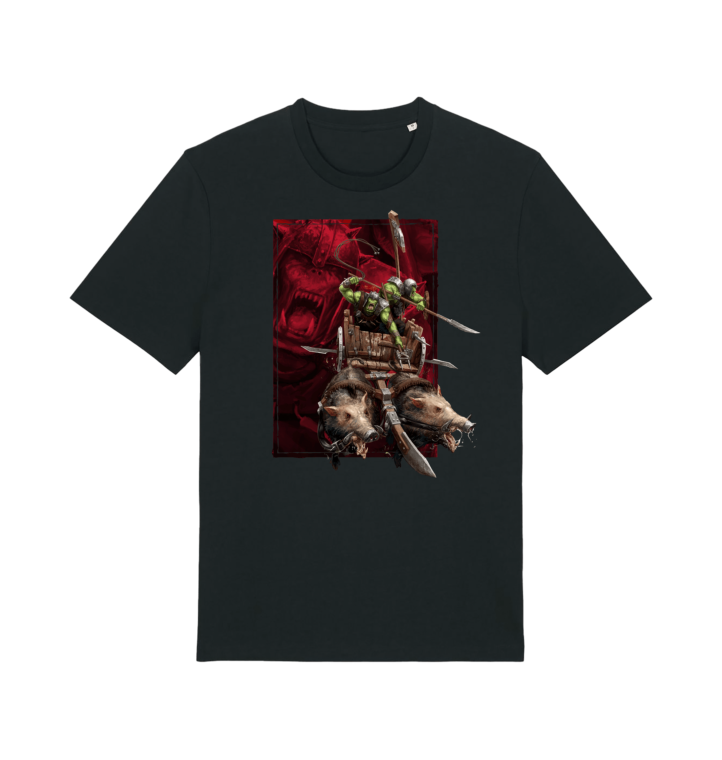 Black Printed T-shirt Front