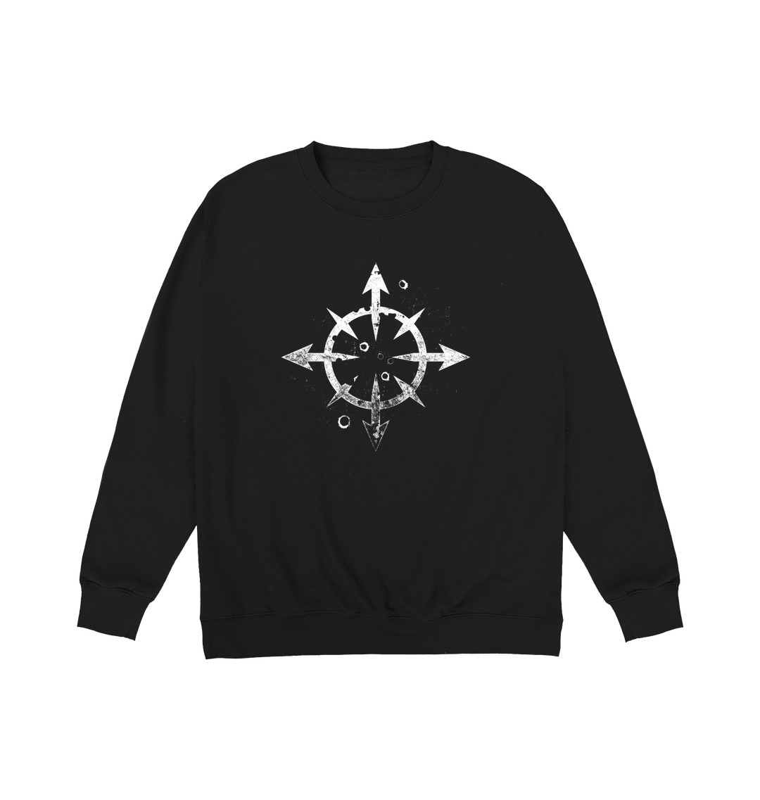Deep Black Printed Sweater