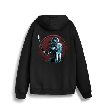 Black Printed Sweater Back