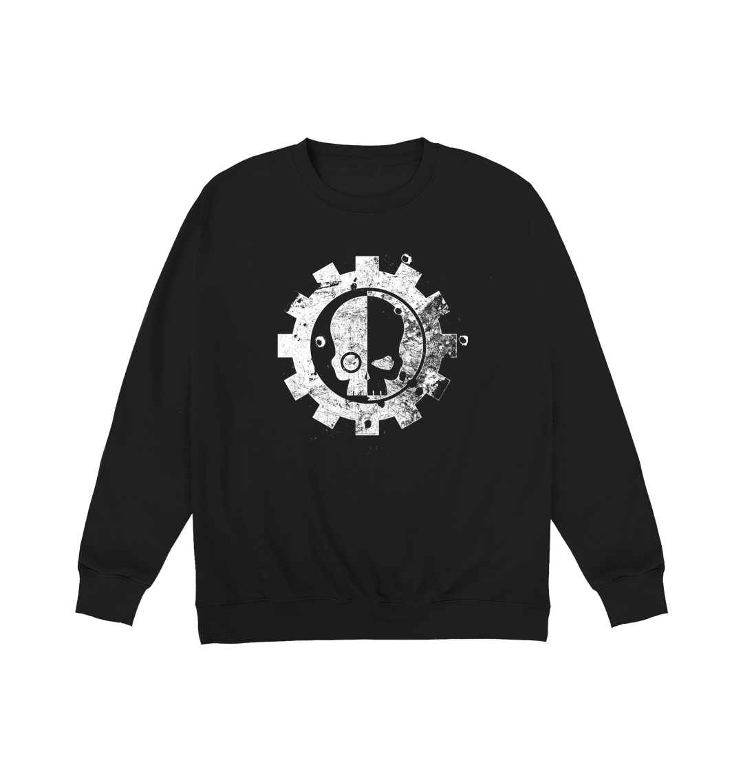 Deep Black Printed Sweater