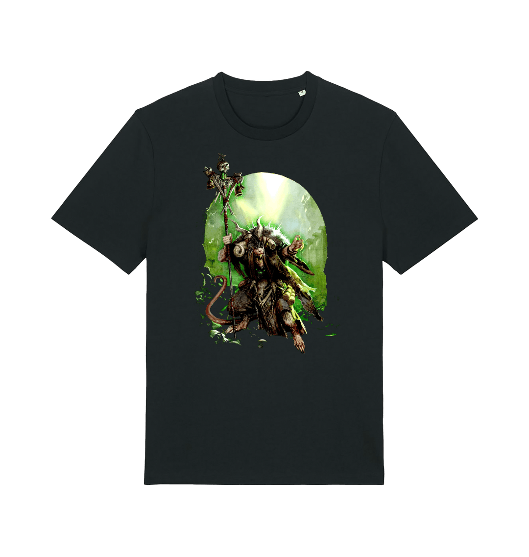Black Printed T-shirt Front