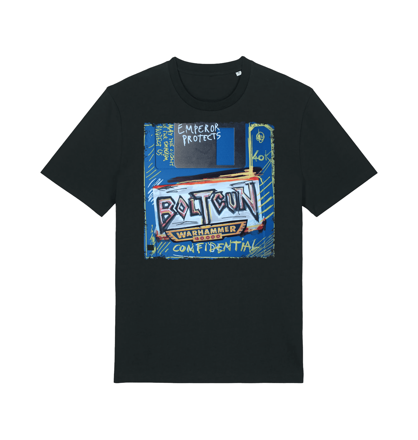 Black Printed T-shirt Front