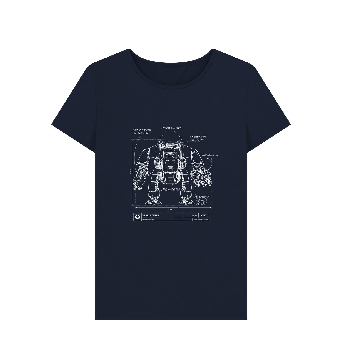 Navy Blue Ultramarines Redemptor Dreadnought Fitted T Shirt