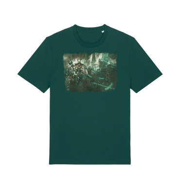 Glazed Green Printed T-shirt Front