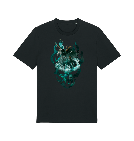 Black Printed T-shirt Front