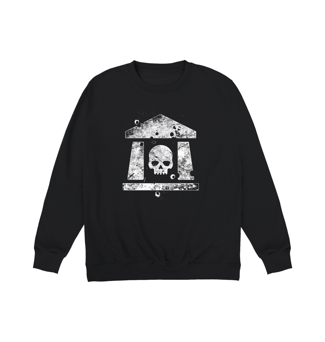 Deep Black Printed Sweater