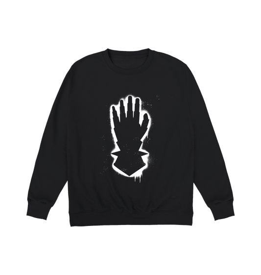 Deep Black Printed Sweater