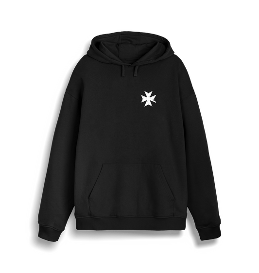 Black Printed Sweater Front