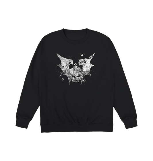 Deep Black Printed Sweater