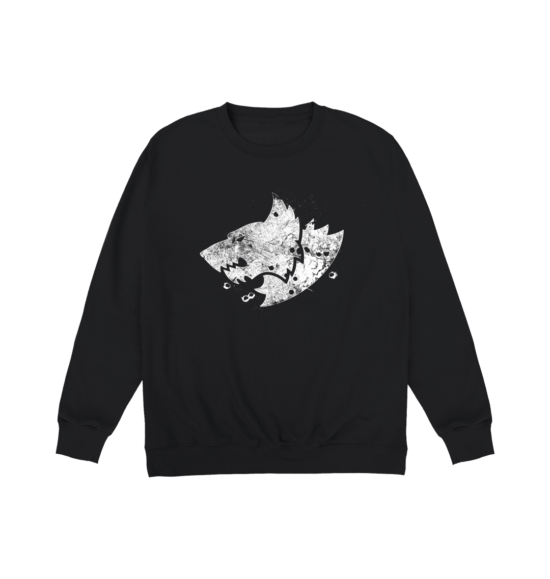 Deep Black Printed Sweater
