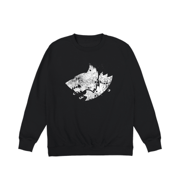 Deep Black Printed Sweater