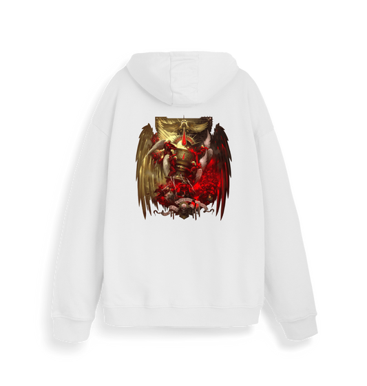 White Printed Sweater Back