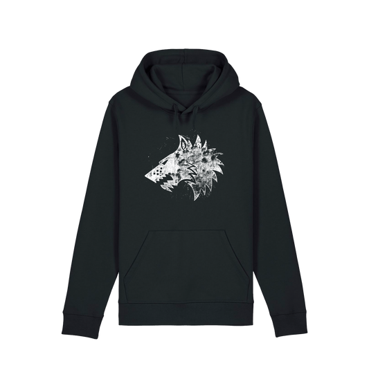 Black Printed Hoody Front