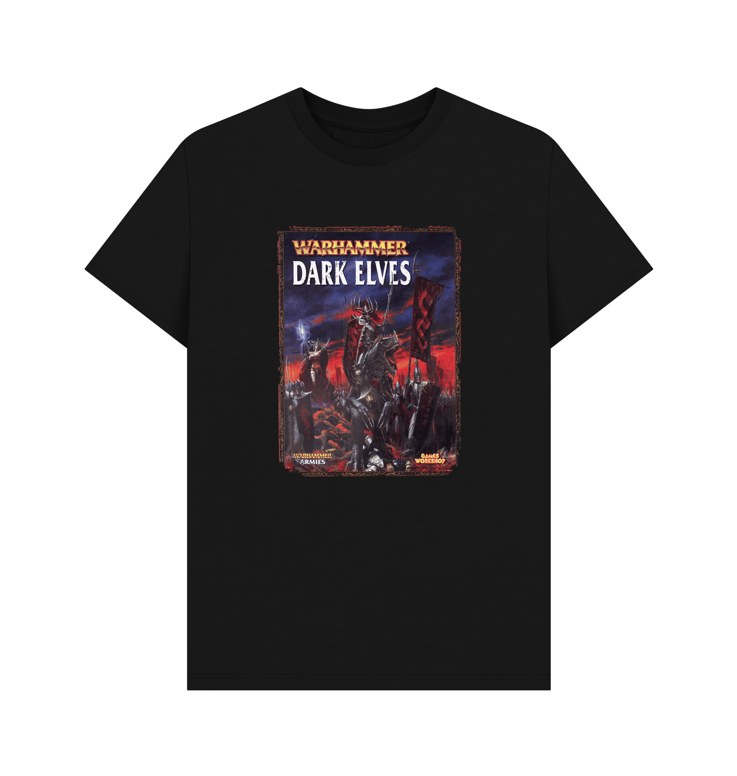 Black Warhammer Fantasy Battle 6th Edition - Dark Elves T Shirt