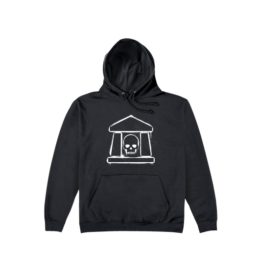 Deep Black Printed Hoody