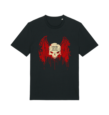 Black Printed T-shirt Front
