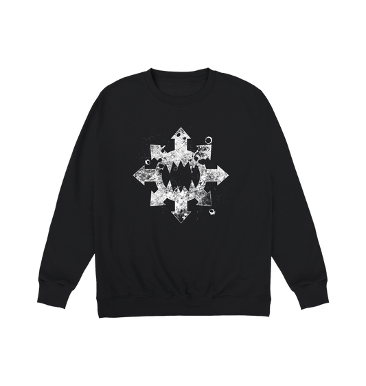 Deep Black Printed Sweater