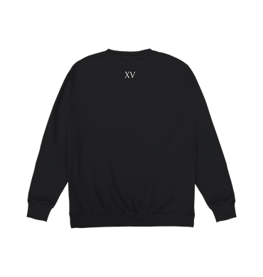 Deep Black Printed Sweater Back