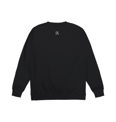 Deep Black Printed Sweater Back