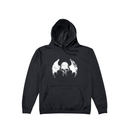 Deep Black Printed Hoody