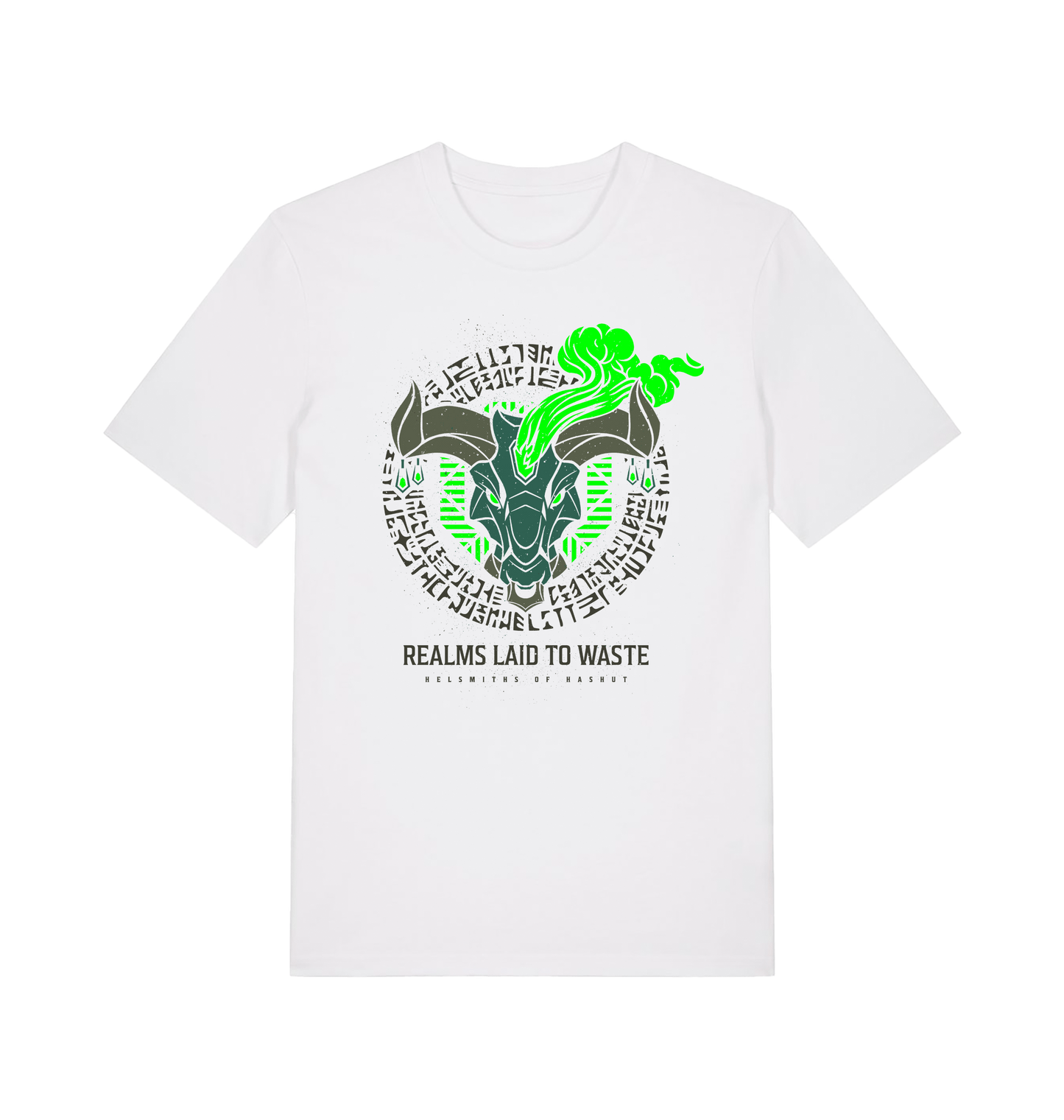 White Printed T-shirt Front