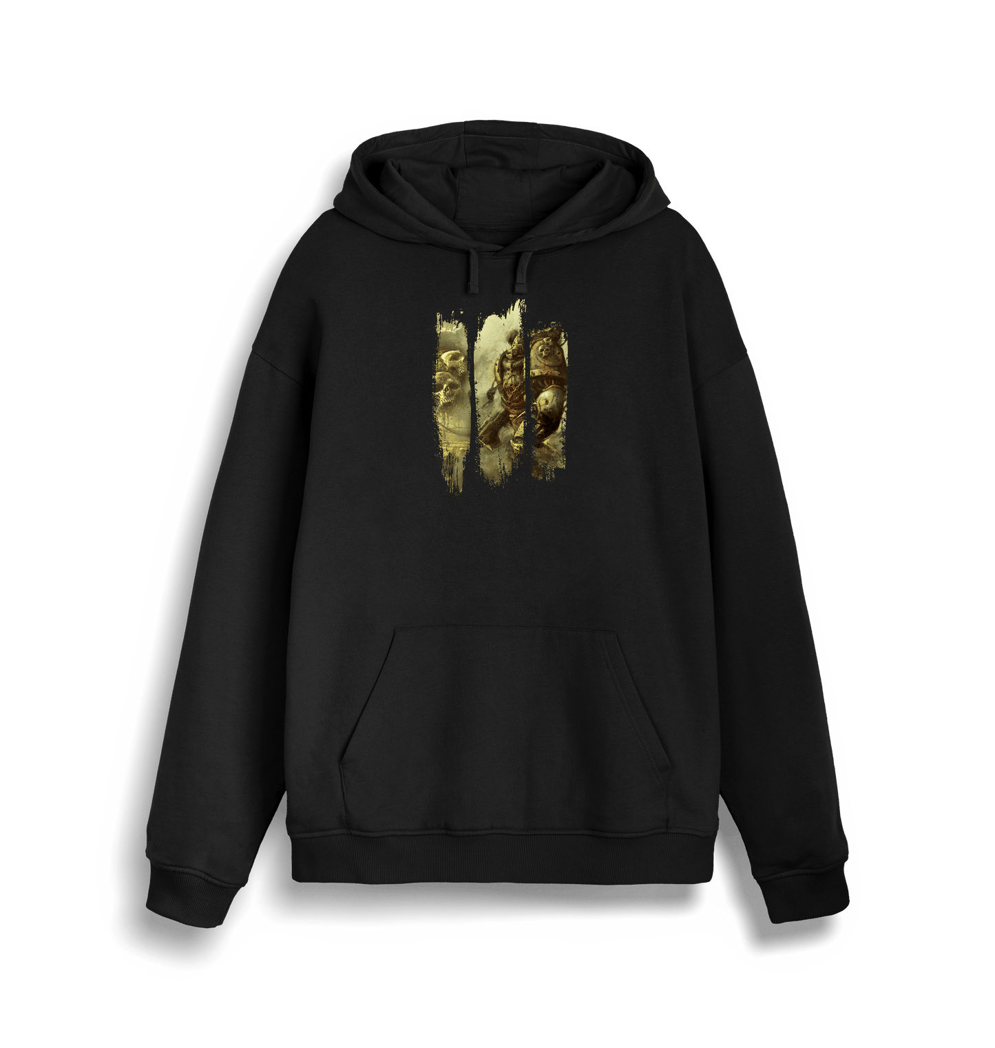 Black Printed Sweater Front