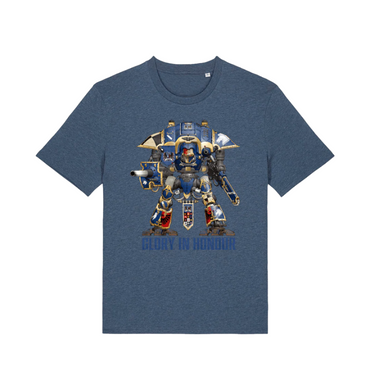 Dark Heather Blue Printed T-shirt