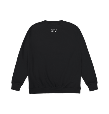 Deep Black Printed Sweater Back