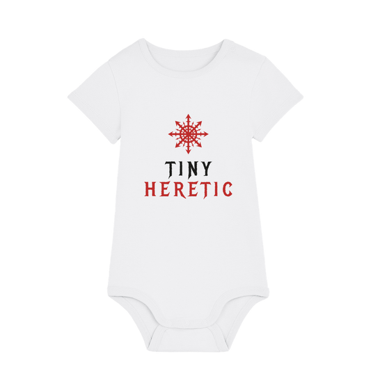 White Printed baby grow
