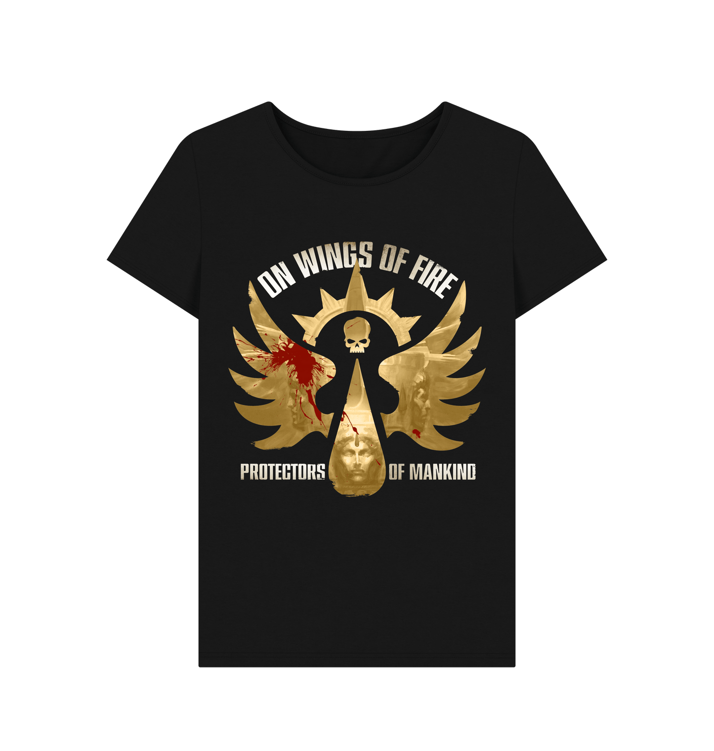 Black Blood Angels - On Wings Of Fire Fitted T Shirt