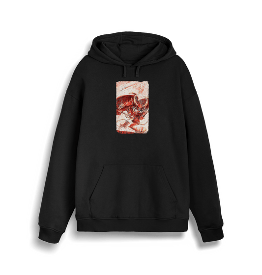 Black Printed Sweater Front