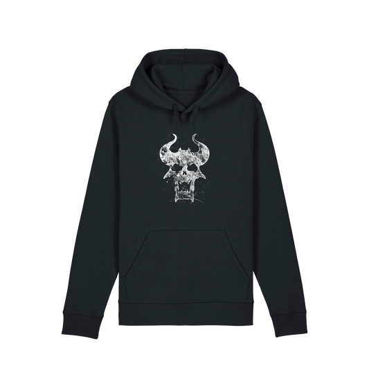 Black Printed Hoody Front