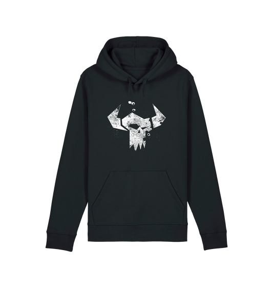 Black Printed Hoody Front